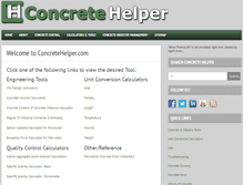 Tablet Screenshot of concretehelper.com